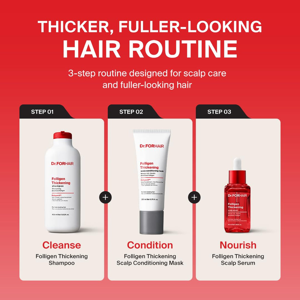 DR.FORHAIR before and after hair showing fuller-looking texture