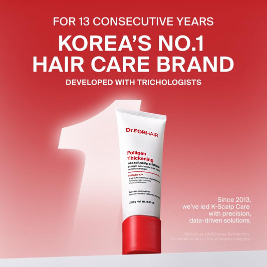 DR.FORHAIR open jar revealing scrub texture for gentle scalp exfoliation