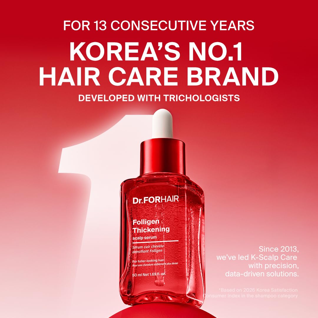 Dr.FORHAIR pump dispenser delivering precise serum for easy use