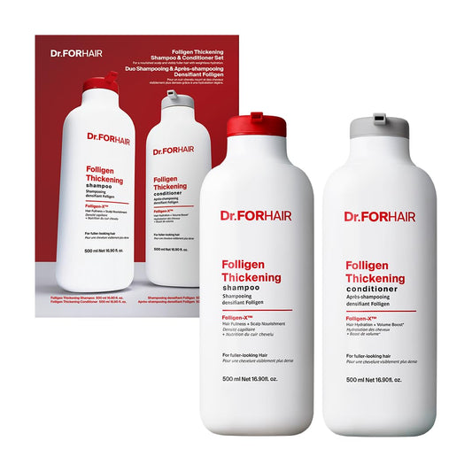 DR.FORHAIR front packaging showing both bottles for easy identification and storage
