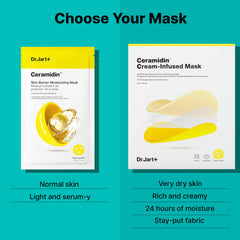Dr.Jart+ folded sheet mask in hand showing thin soft material for comfort