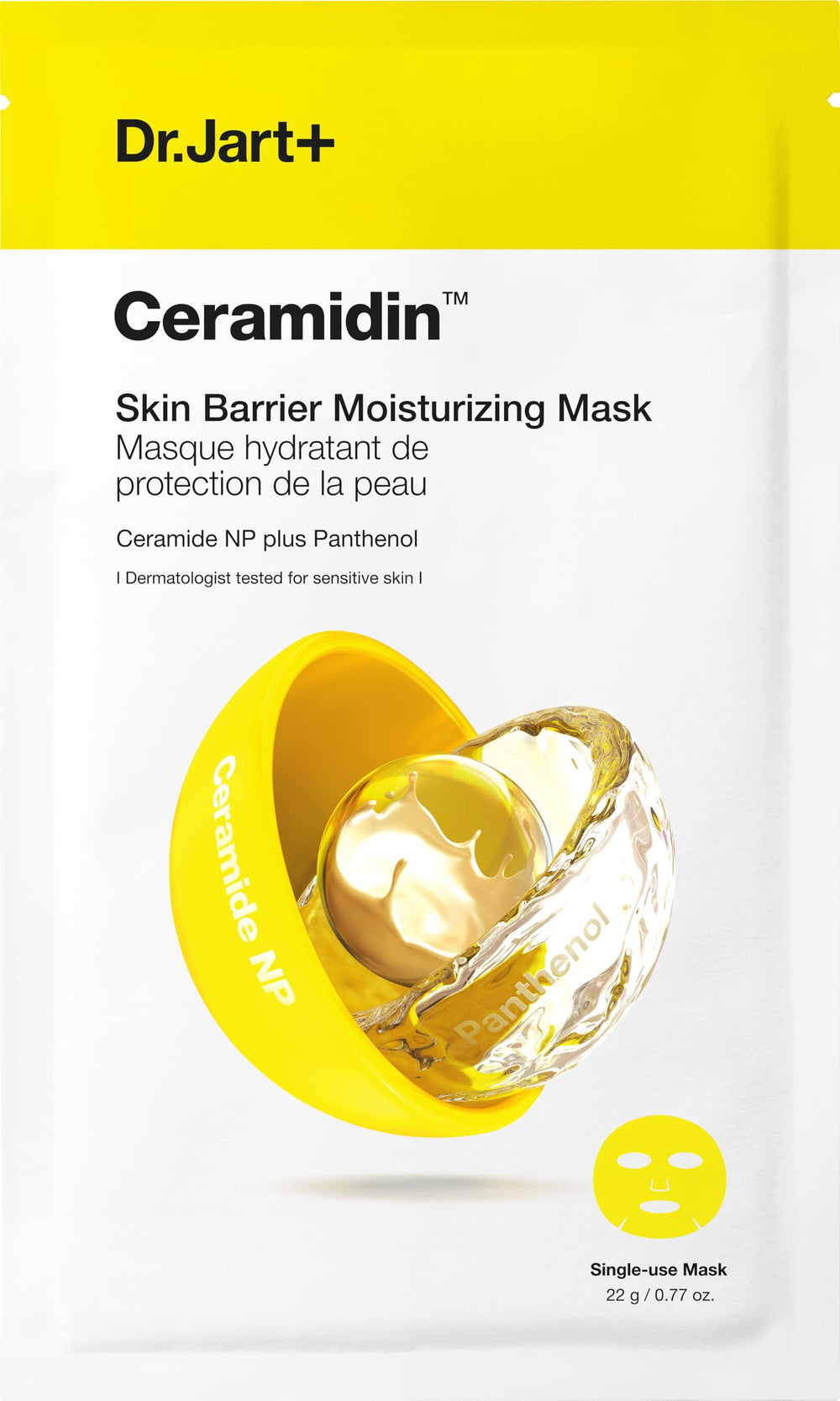 Dr.Jart+ front packaging showing mask and quick travel convenience