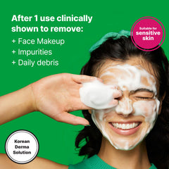 Close-up of Dr.Jart+ foam bubbles highlighting gentle cleansing action