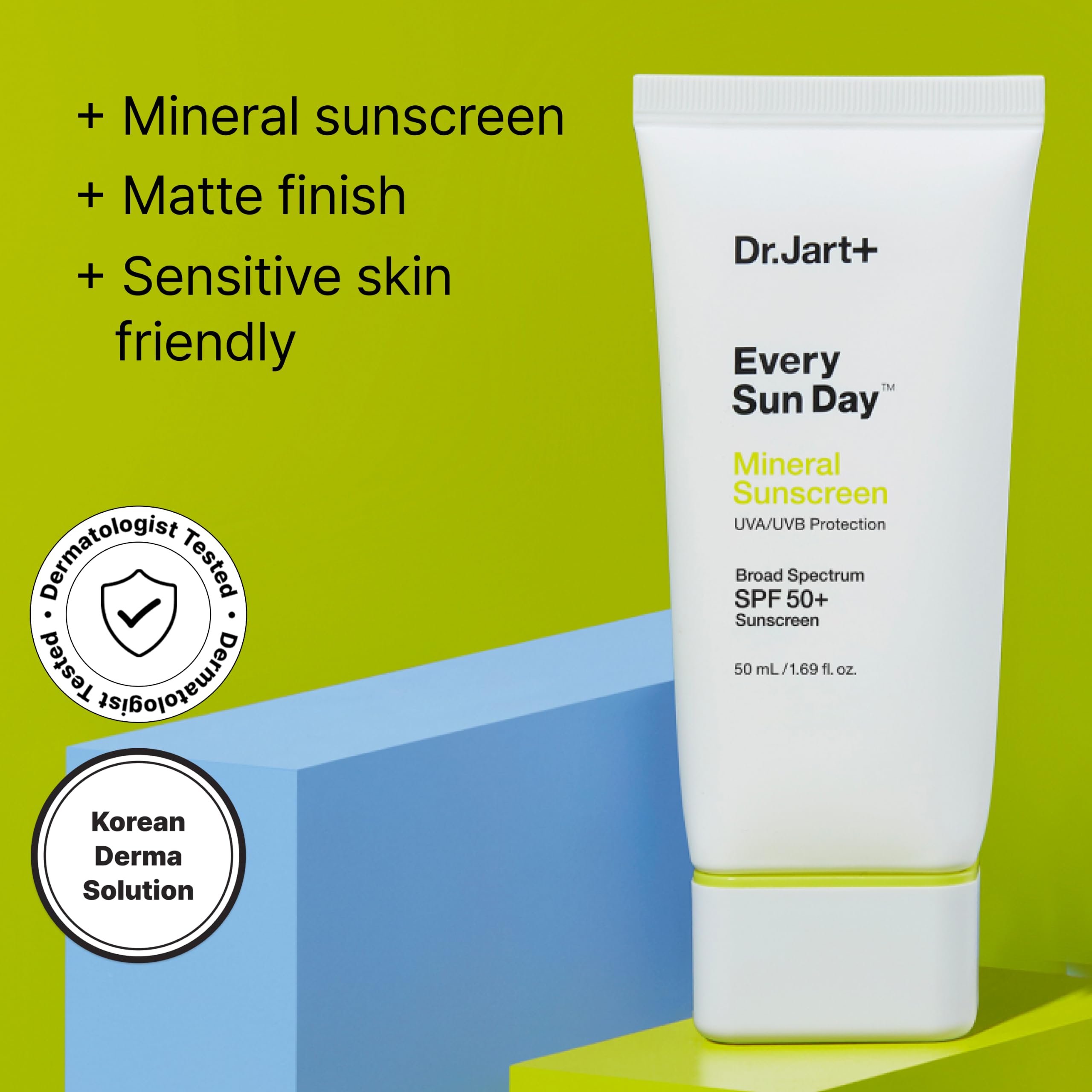 Dr.Jart+ close-up texture swatch highlighting lightweight matte feel