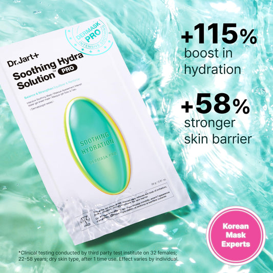 Dr.Jart+ gel sheet close-up texture illustrating cooling water-gel for instant comfort