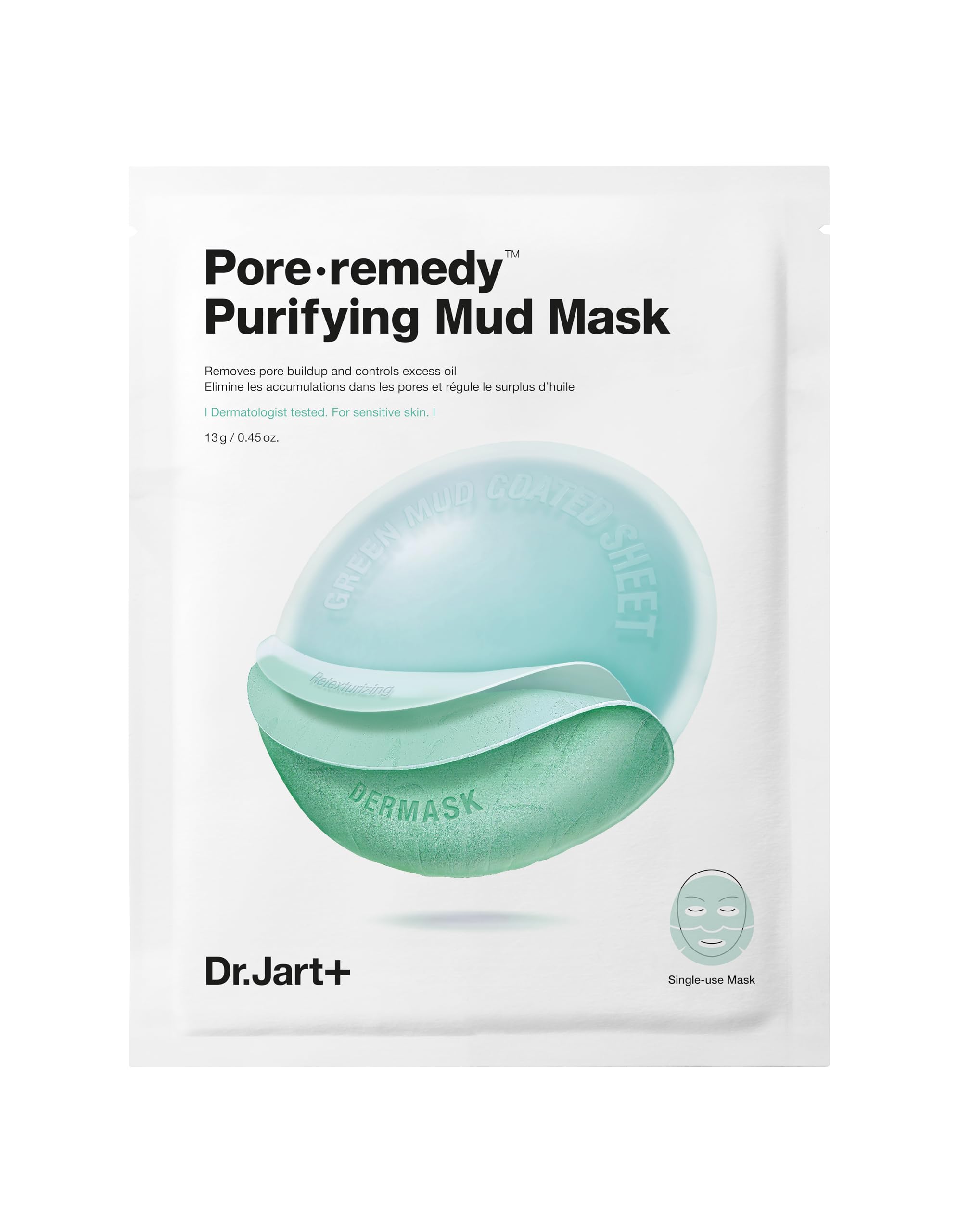 Dr.Jart+ front packaging showing travel-size single pack and benefits