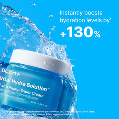 Dr.Jart+ jar with ingredient cards showing key hydrating components