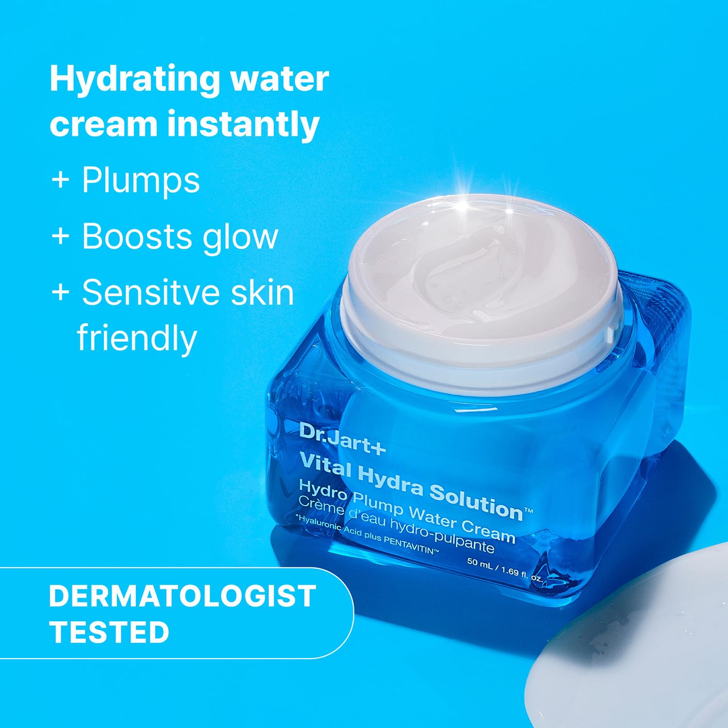 Dr.Jart+ gel-cream close-up texture highlighting lightweight absorption