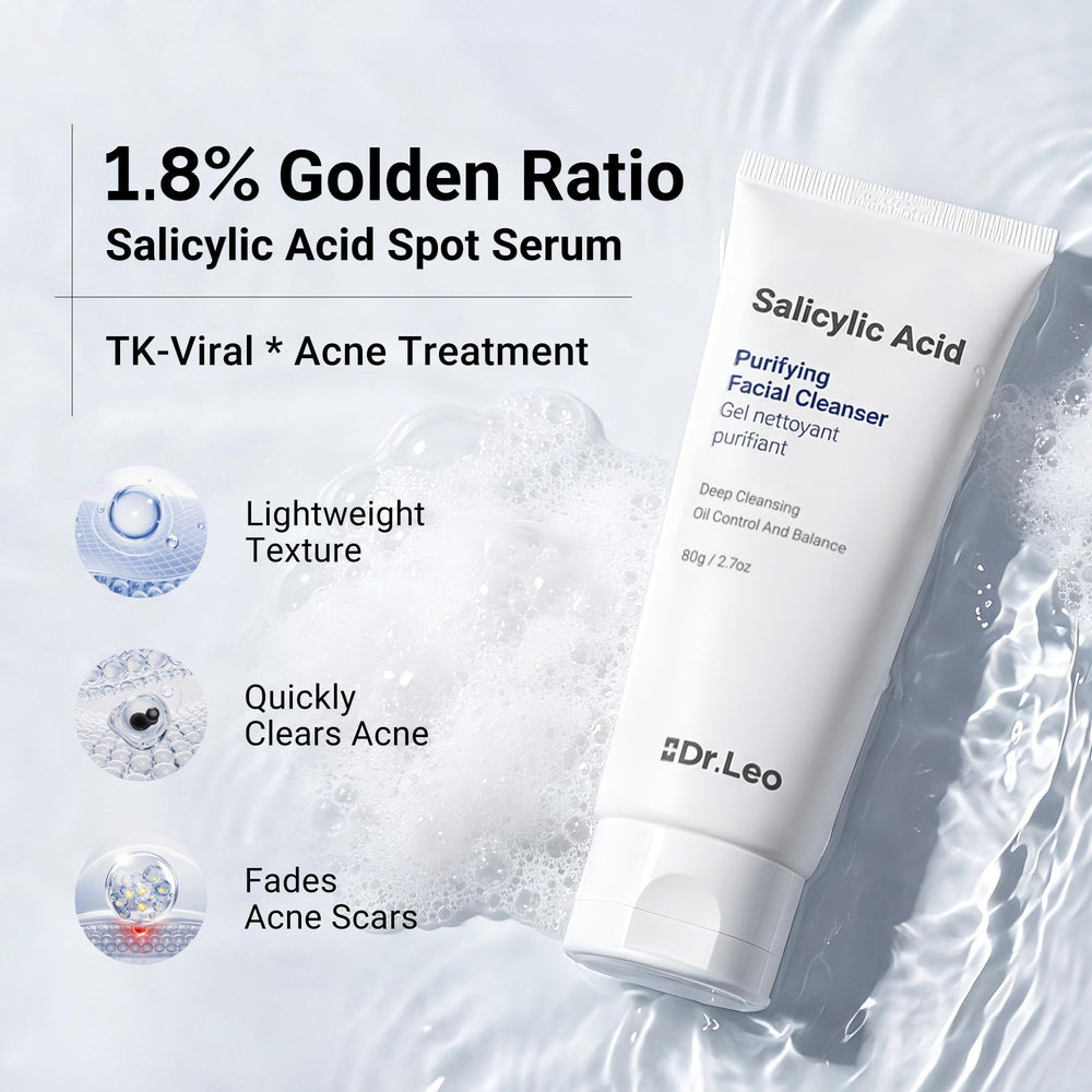 Dr.Leo clear crystal jelly texture close-up showing gentle exfoliation
