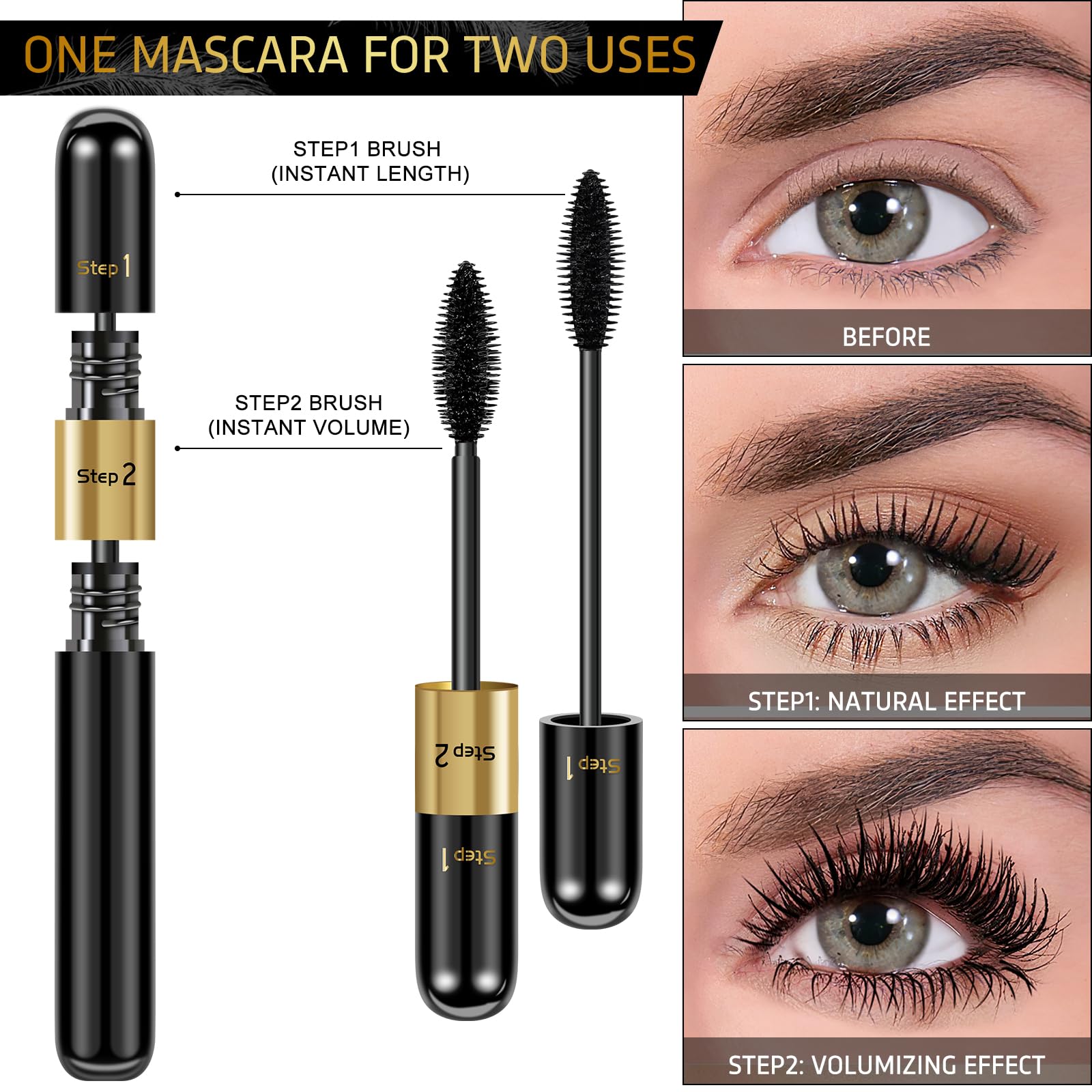 DRMODE wand texture close-up showing fiber-rich formula for fuller lashes