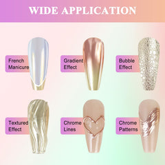 DRMODE close detail of glossy nails demonstrating high-shine, fingerprint-resistant finish