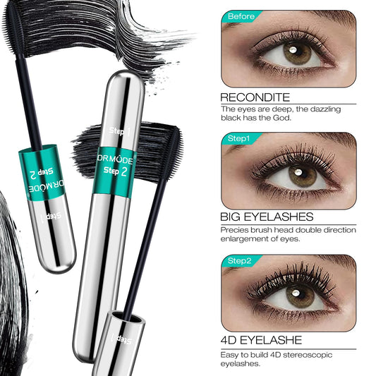 DRMODE dual brush close-up illustrating step 1 and step 2 brushes for customizable volume
