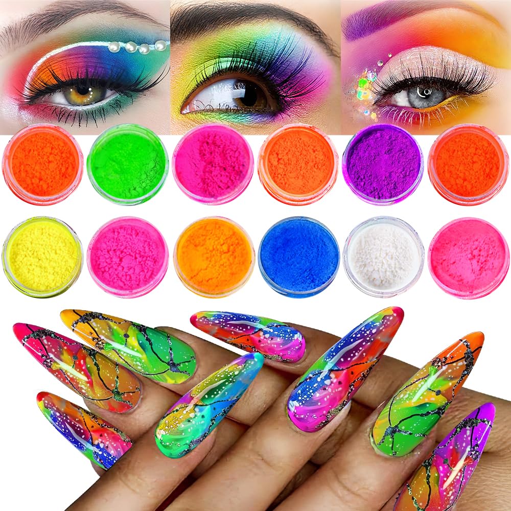 DRMODE Neno front packaging showing all 12 neon colors for vibrant nail art