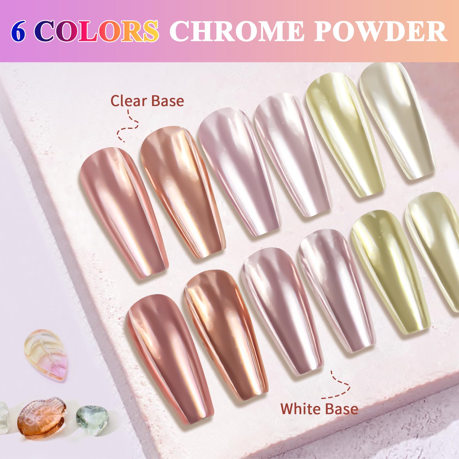 DRMODE palette beside ruler to show compact size and included 0.5g pans benefit