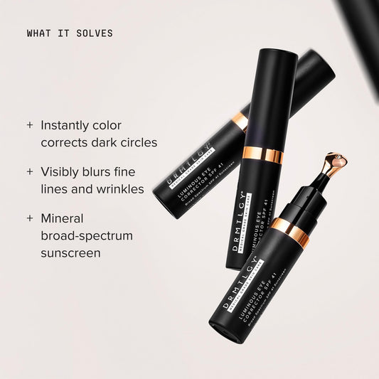 DRMTLGY close-up texture shot highlighting creamy peach tint and blendability
