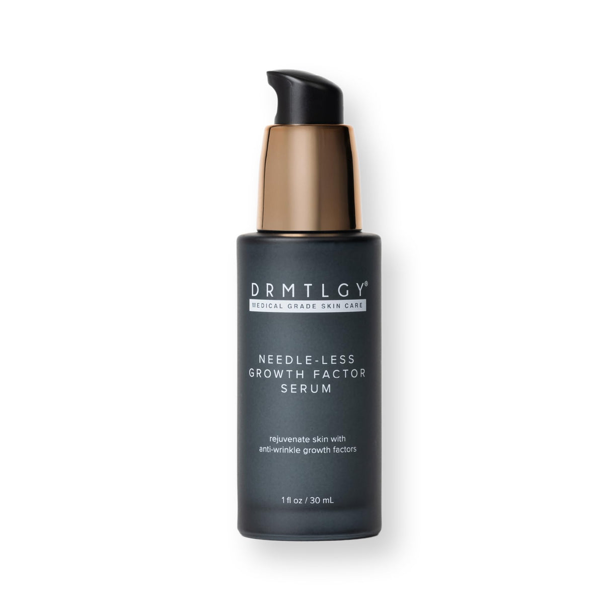 DRMTLGY front bottle portrait showing sleek packaging and visible brand benefit