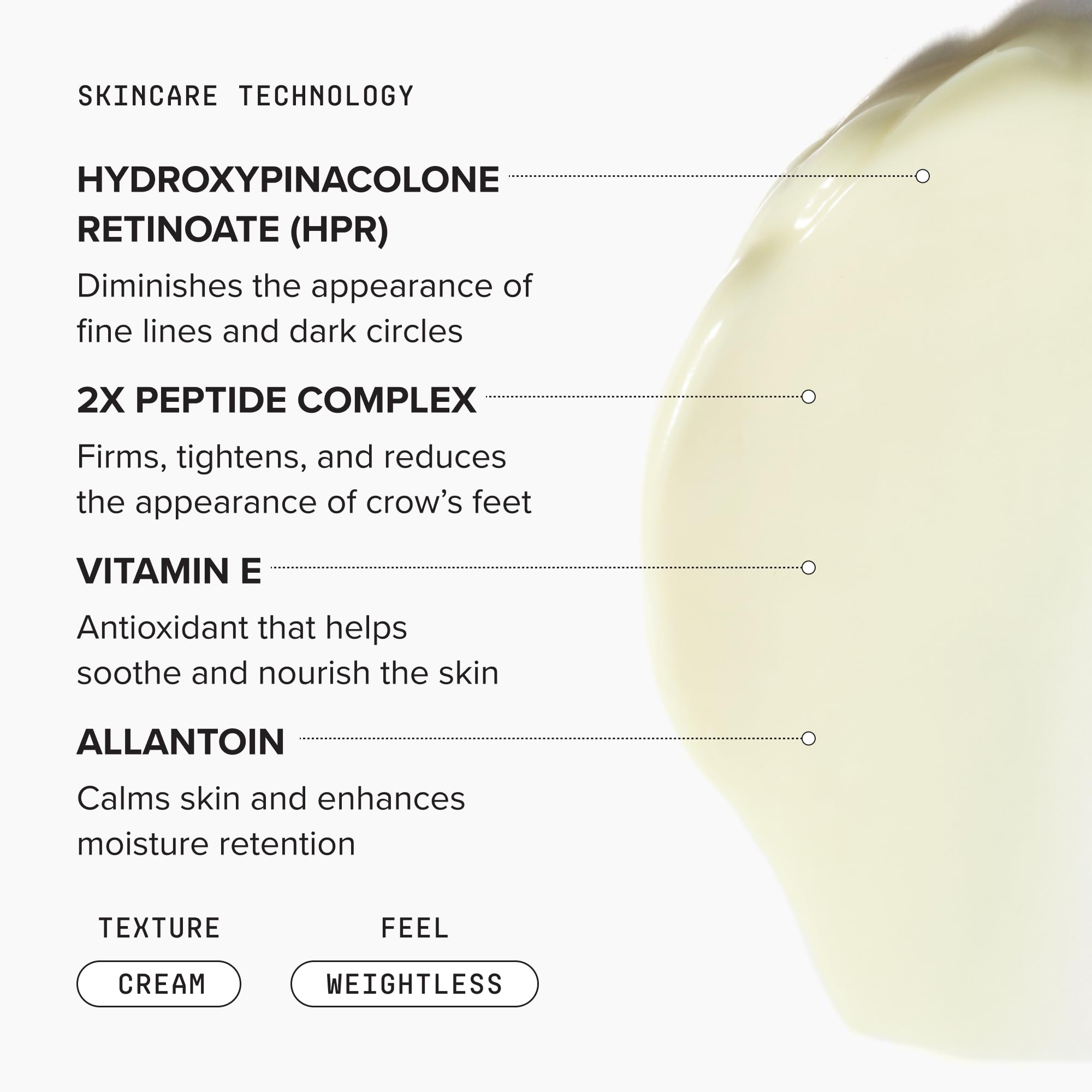 DRMTLGY product label with ingredient highlights for ingredient transparency