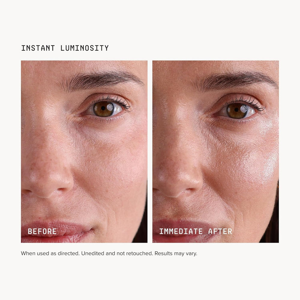 DRMTLGY ingredients label close-up highlighting Gluta-Gold Smart C Complex benefit