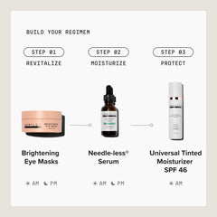 DRMTLGY ingredients visual featuring hyaluronic acid and niacinamide benefits