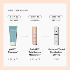 DRMTLGY moisturizer paired with serum showing layering compatibility and boosted results benefit