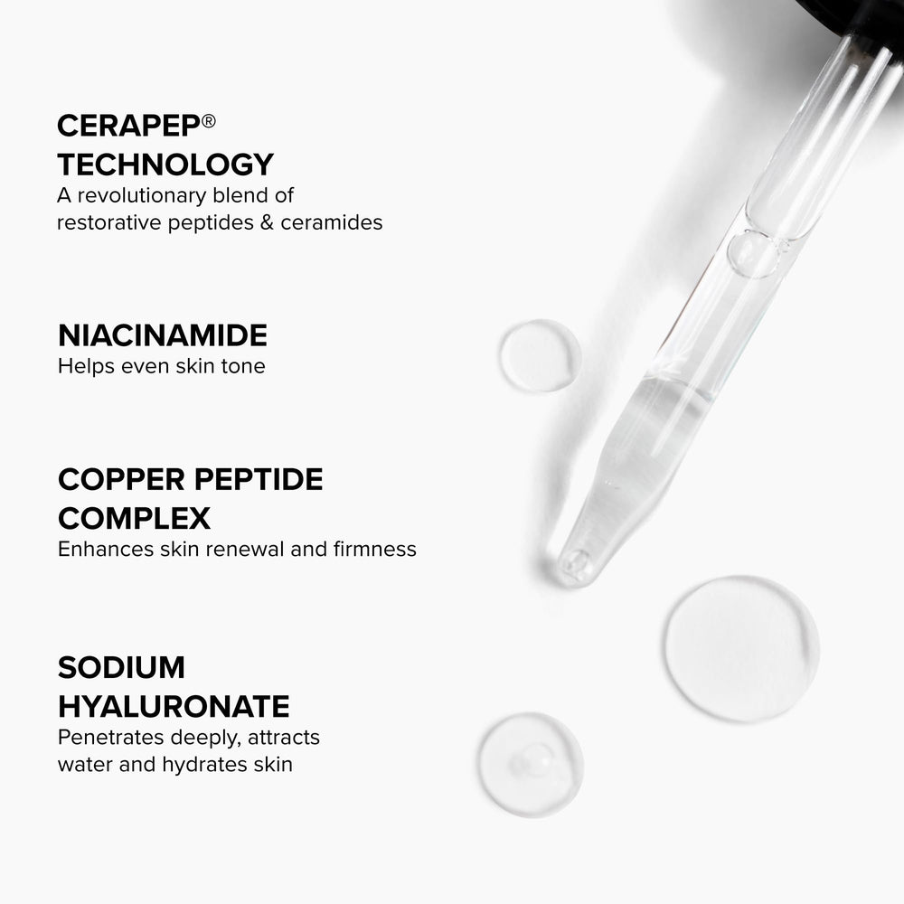 DRMTLGY close-up highlighting ceramide-rich formula for barrier support