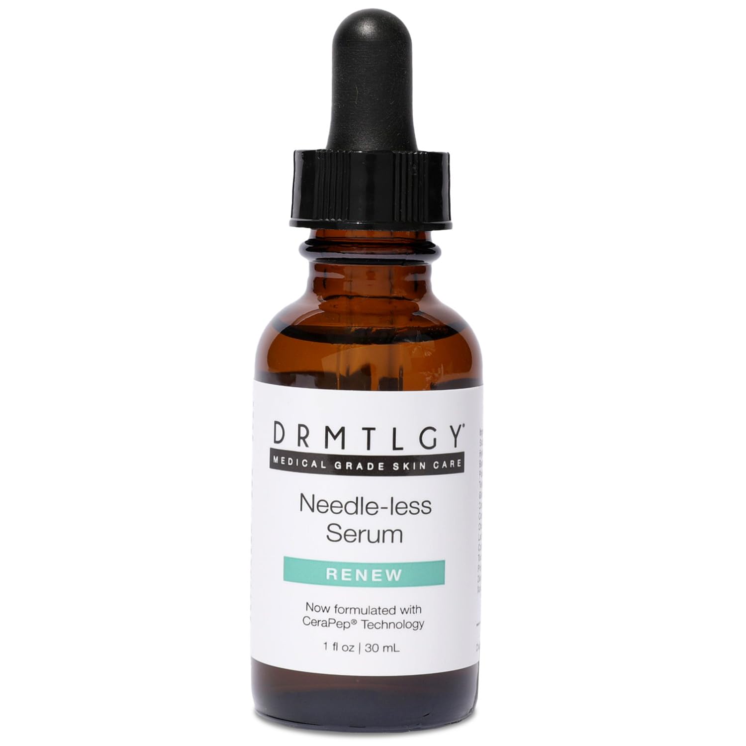 DRMTLGY bottle front view showing clean label and benefits