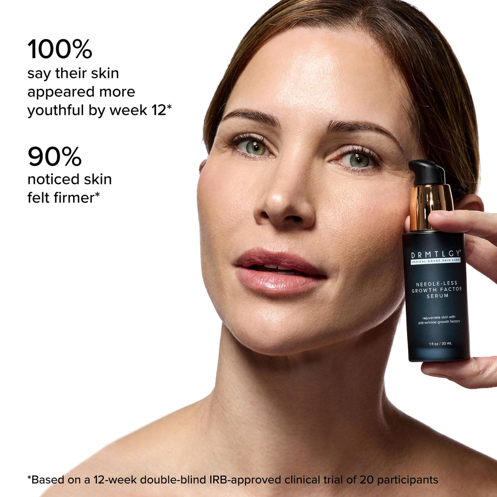 DRMTLGY serum used in nighttime routine showing restorative layering benefit