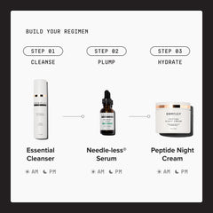 DRMTLGY label close-up highlighting active ingredients and clarity benefit