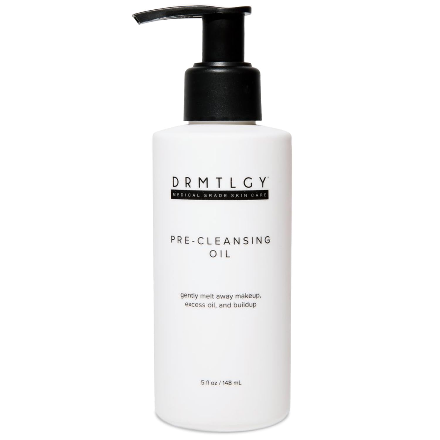 DRMTLGY bottle front view showing clean labeling and product benefit