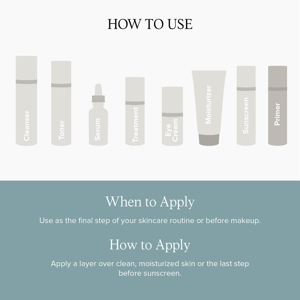 DRMTLGY bottle beside makeup brush showing primer integration with routine