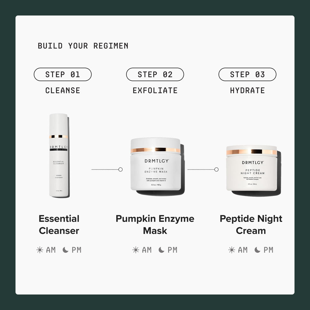 DRMTLGY pumpkin mask styled in a spa setting for relaxation and pampering benefit