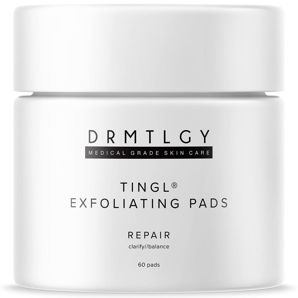 DRMTLGY tingl front packaging showing 60 pads and benefits