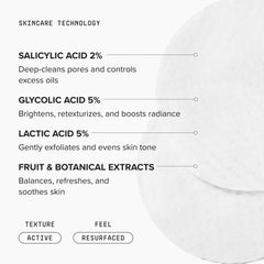 DRMTLGY tingl pad in hand applying to cheek for quick treatment
