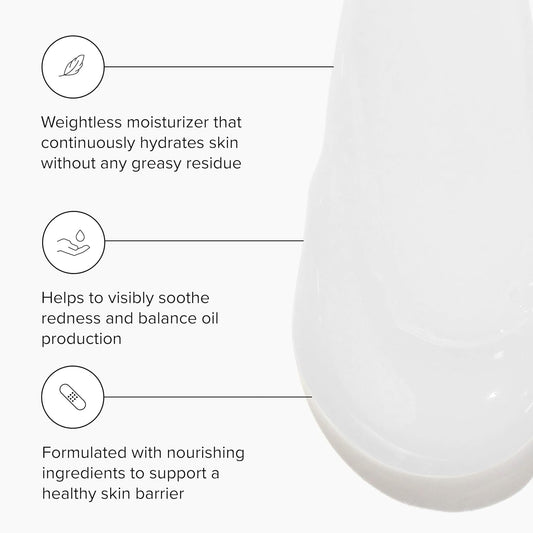 DRMTLGY Water Créme close-up texture reveal showing lightweight gel hydration benefit