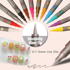 Dr.nail swatch spread on white card highlighting vivid color payoff and quick-dry benefit