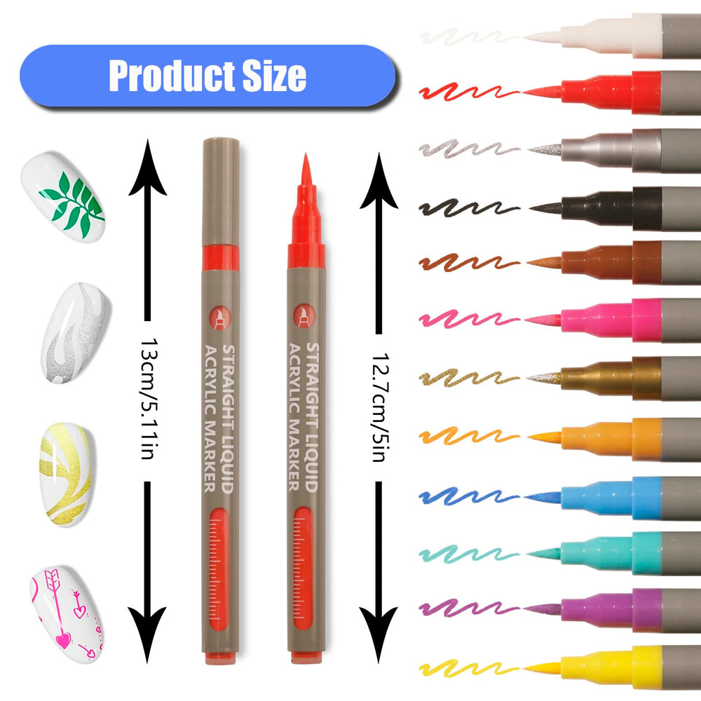 Dr.nail pen in use painting a nail to show ease of freehand application and speed