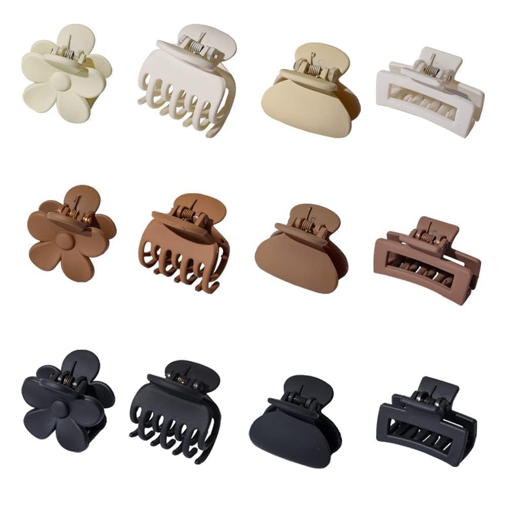 Drnytunk front view of 12-piece clip set showing compact packaging and neat styles