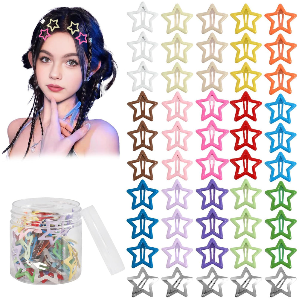 Drnytunk front box showing 50 colorful star clips convenient storage
