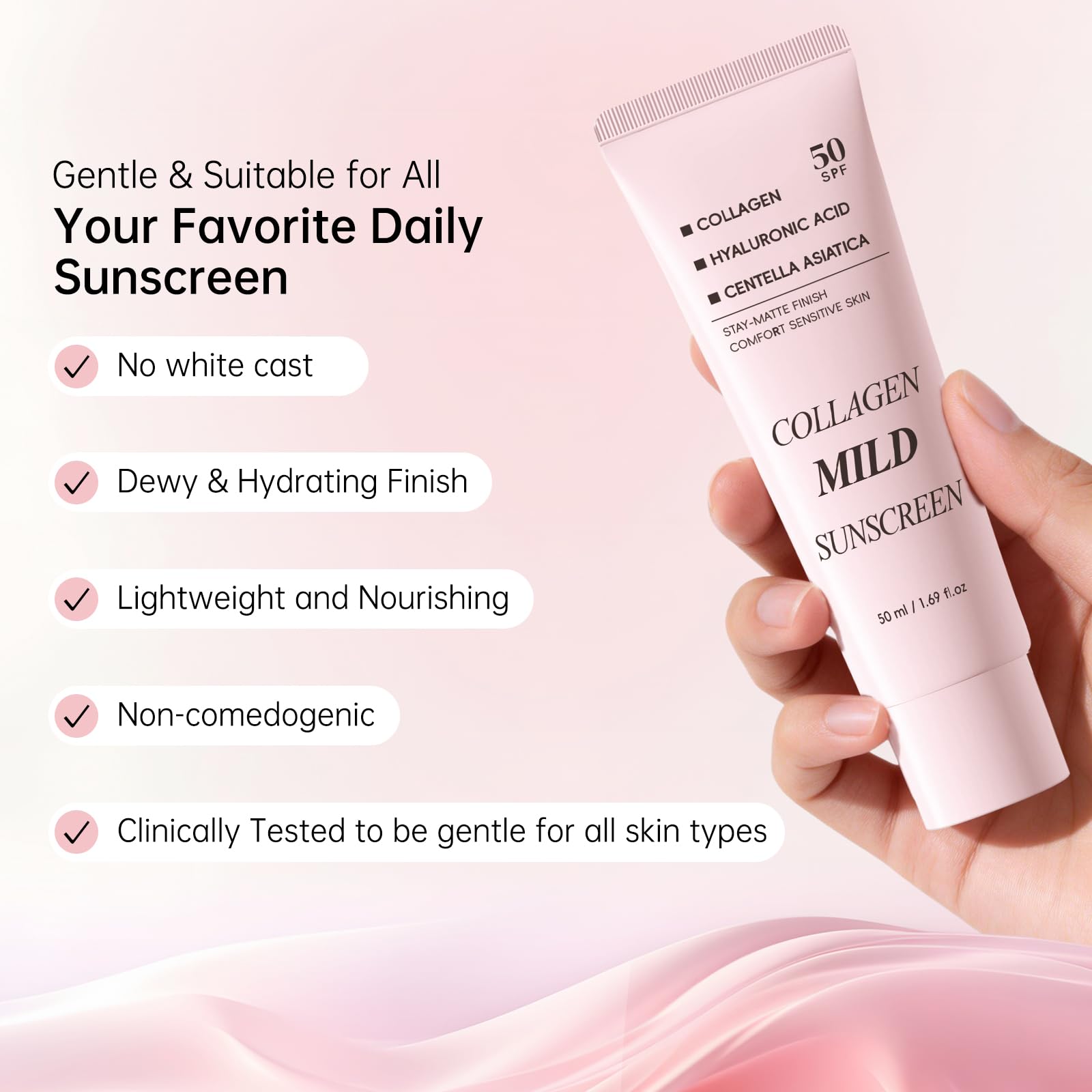 DR.Seya sunscreen cream texture close-up highlighting smooth spreadability