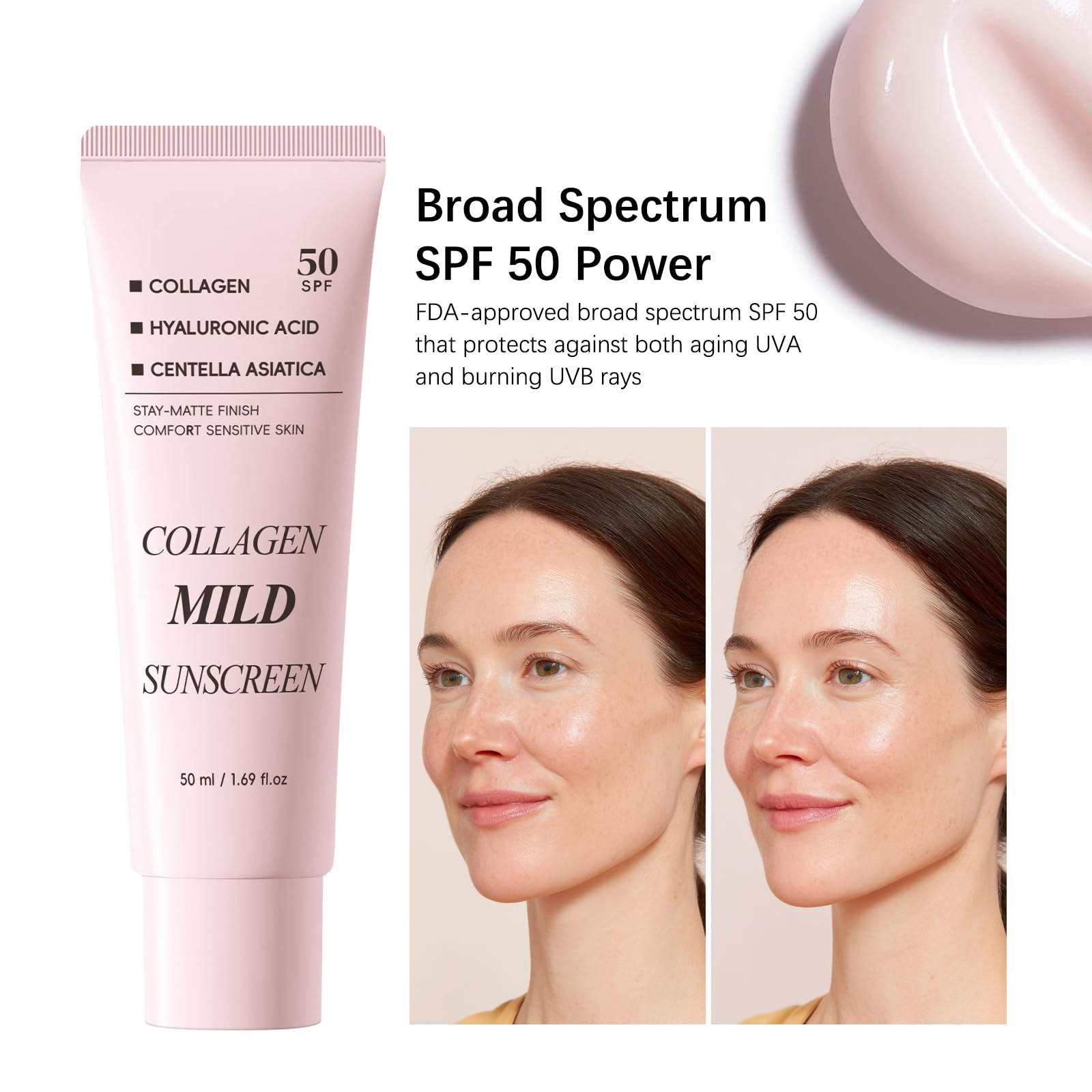 DR.Seya sunscreen layered under makeup for a natural, non-greasy finish