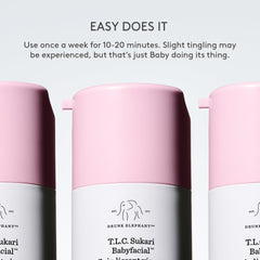 Drunk Elephant ingredients label close-up emphasizing acid concentrations and safety
