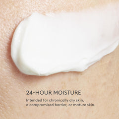 Drunk Elephant Bora Barrier cream spread on hand demonstrating hydration