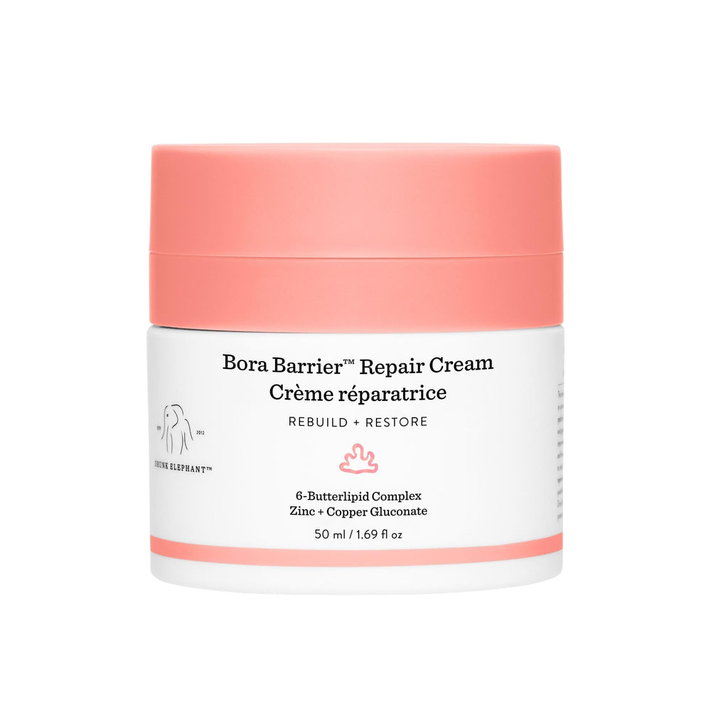 Drunk Elephant Bora Barrier front packaging showing product benefits
