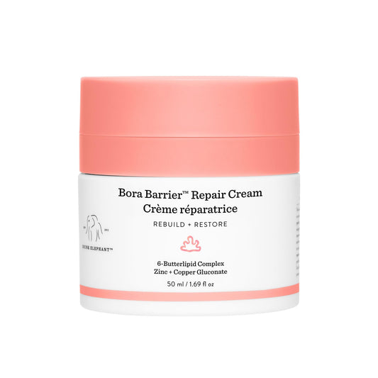 Drunk Elephant Bora Barrier front packaging showing product benefits