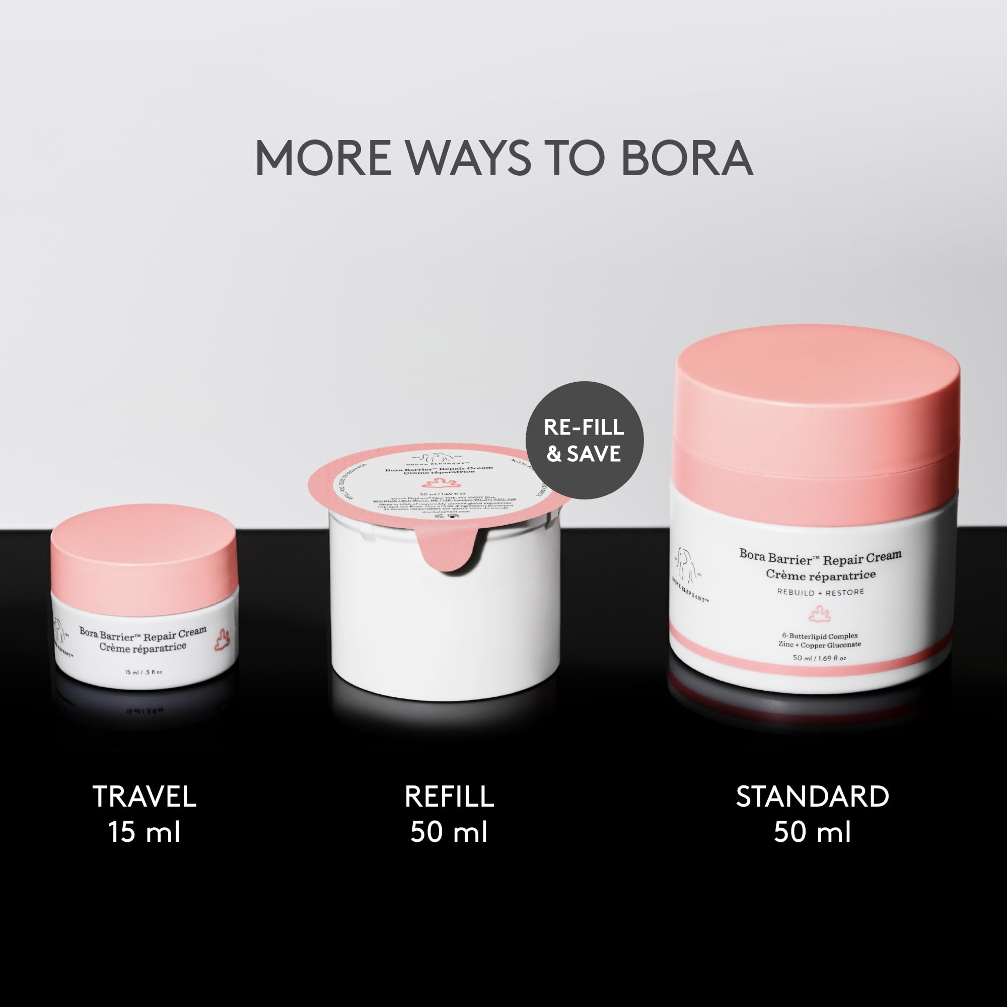 Drunk Elephant Bora Barrier key ingredients label emphasizing lipids