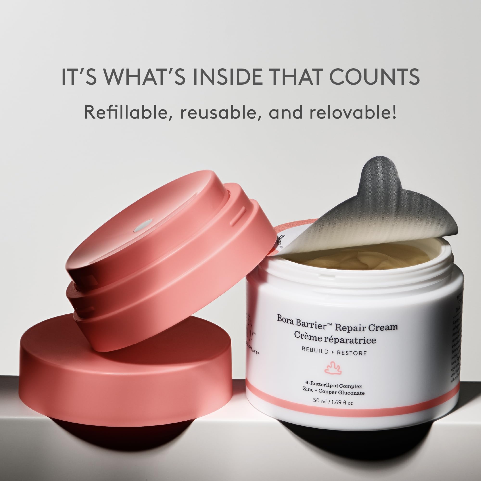 Drunk Elephant Bora Barrier refillable container eco-friendly benefit