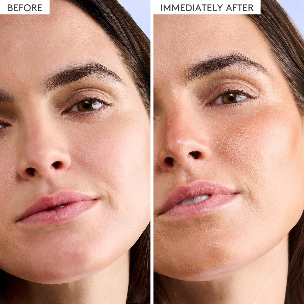 Drunk Elephant drops mixed into moisturizer illustrating how to create a custom glow