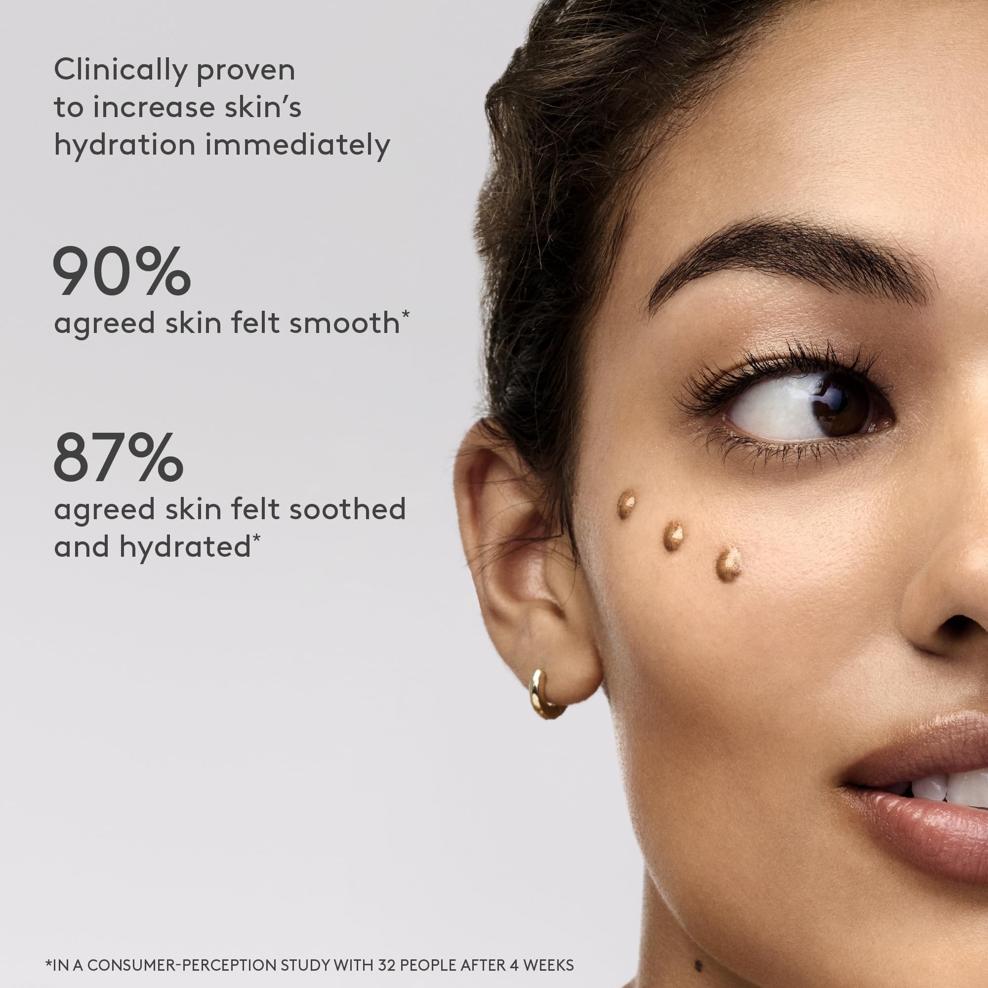 Drunk Elephant serum texture pooled on white surface showing smooth blendable consistency
