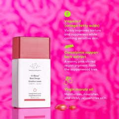 Drunk Elephant O-Bloos mixed with moisturizer in hand demonstrating how to create a rosy blend