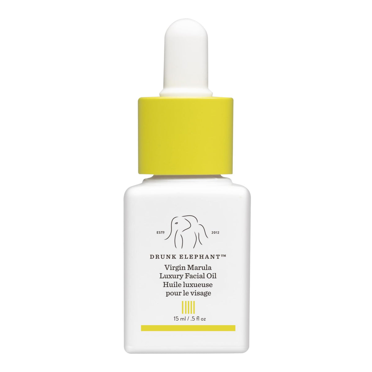 Drunk Elephant front bottle showing clean packaging and travel-friendly size